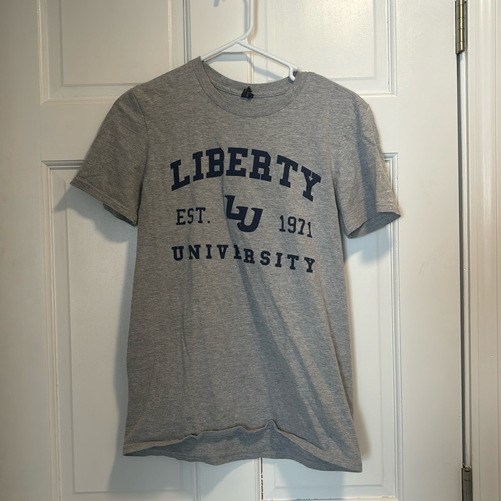 Liberty university, college shirt, gray size small